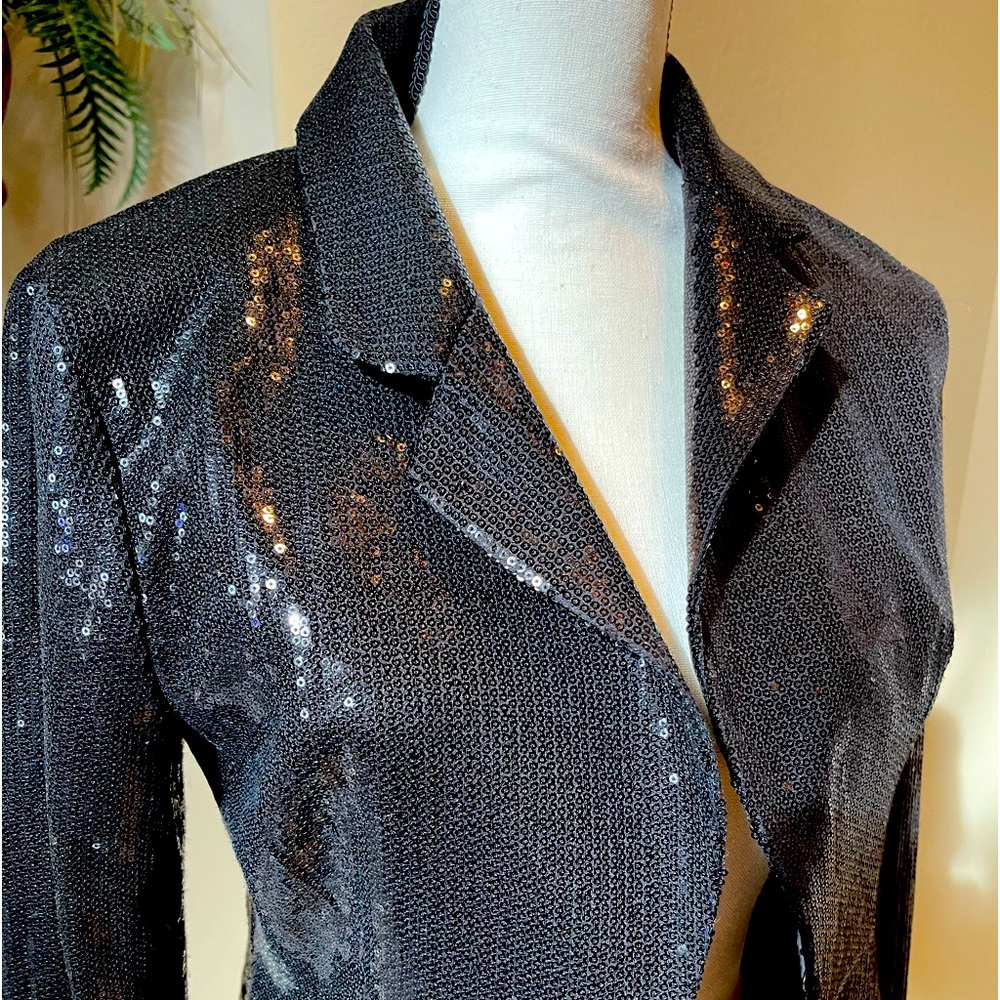Black Sequin Jacket Medium